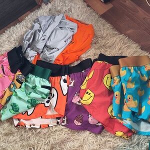 Colorful Women's Athletic Shorts Set